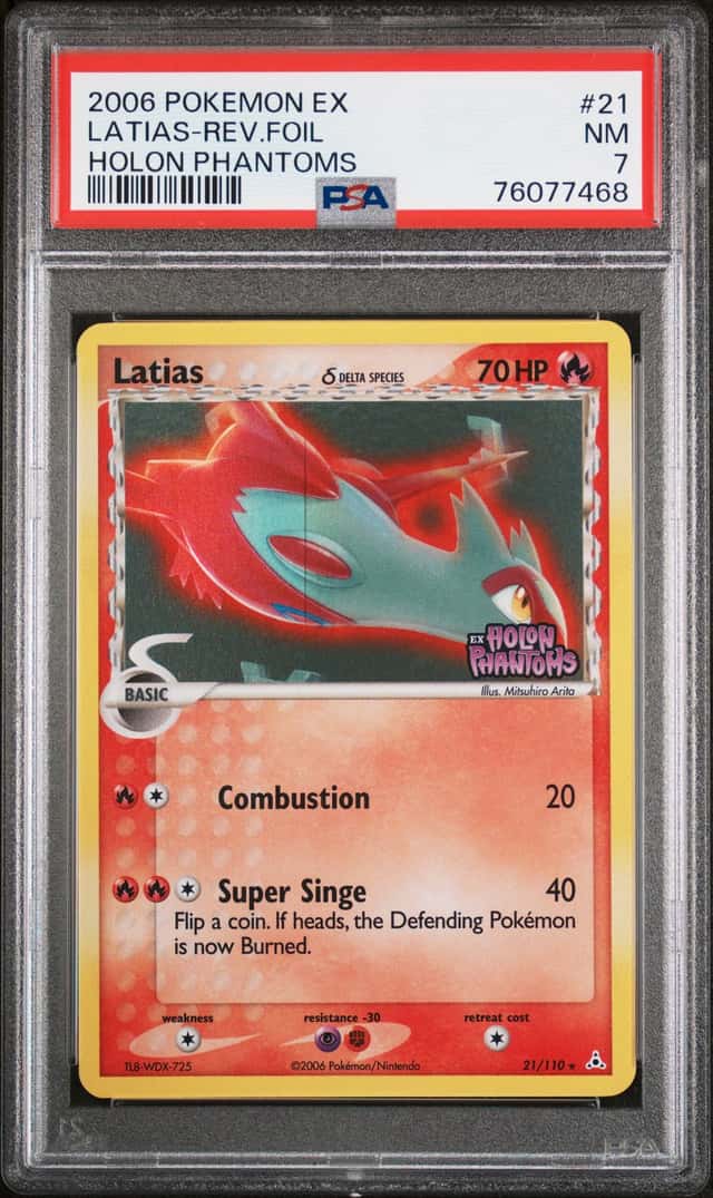 Pokemon TCG Latias Delta Species Reverse Holo Rare 21/110 PSA 7