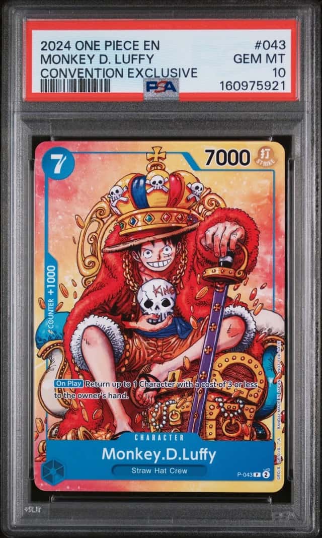 2024 ONE PIECE PROMOS CONVENTION EXCLUSIVE #043 MONKEY D. LUFFY PSA 10