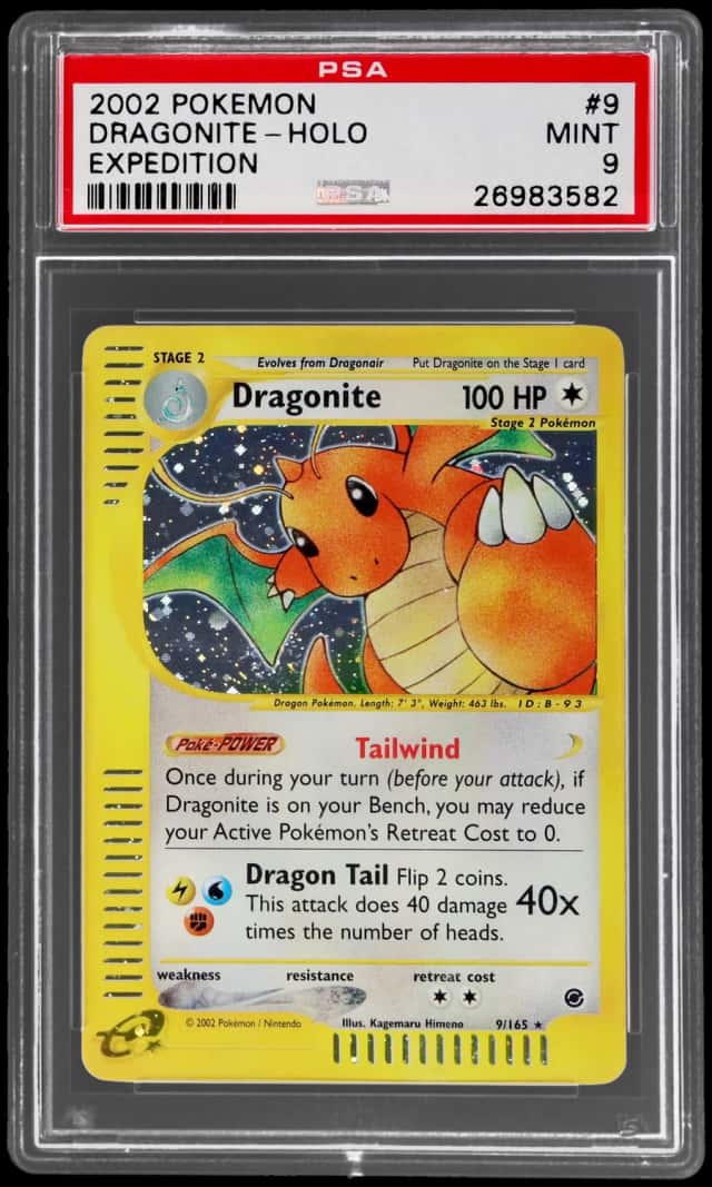 2002 Pokemon Expedition Holo Dragonite #9
