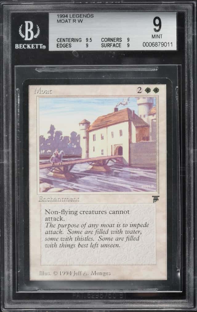 1994 Magic The Gathering MTG Legends Moat BGS 9 MINT