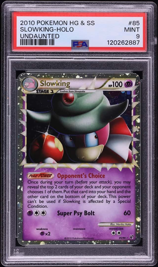 2010 Pokemon Heartgold & Soulsilver Undaunted Slowking #85 PSA 9 MINT