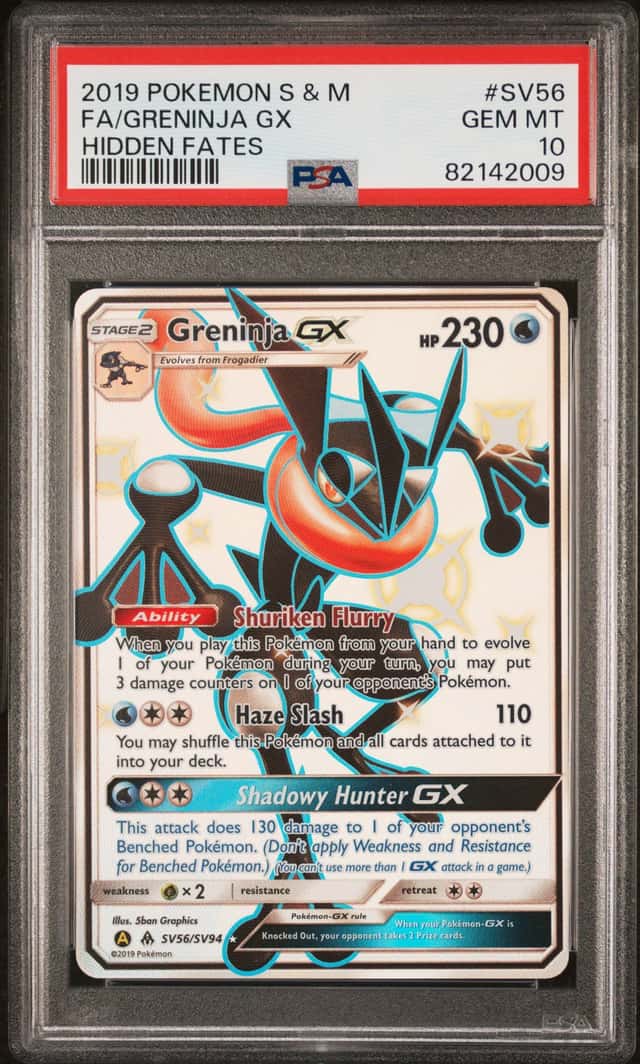 2019 Pokemon Sun and Moon Hidden Fates Greninja Gx #SV56