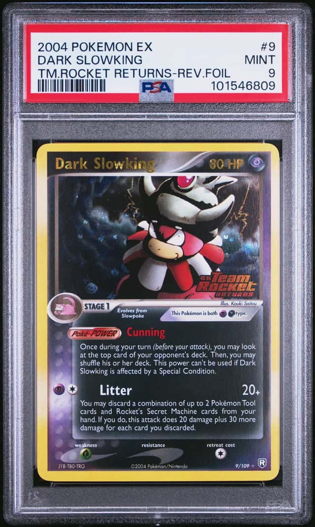 2004 Pokemon EX Team Rocket Returns Reverse Holo Dark Slowking #9 PSA 9 MINT