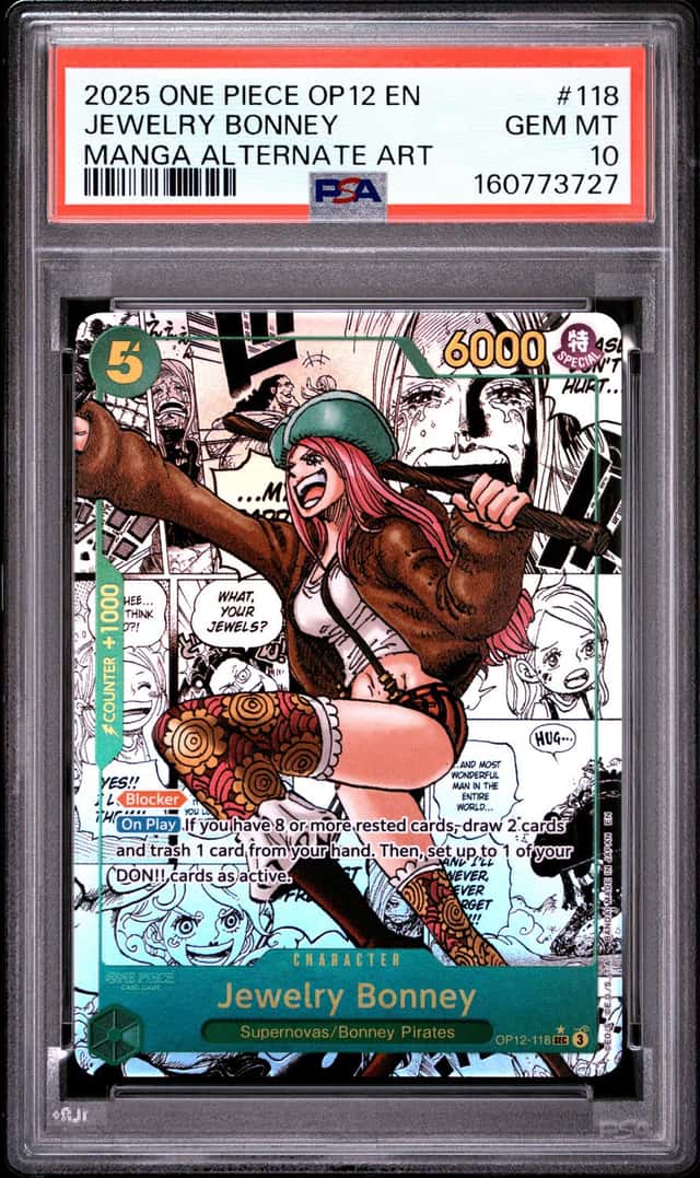 2025 One Piece OP12 EN Manga Alternate Art #118 Jewelry Bonney PSA 10 GEM MINT