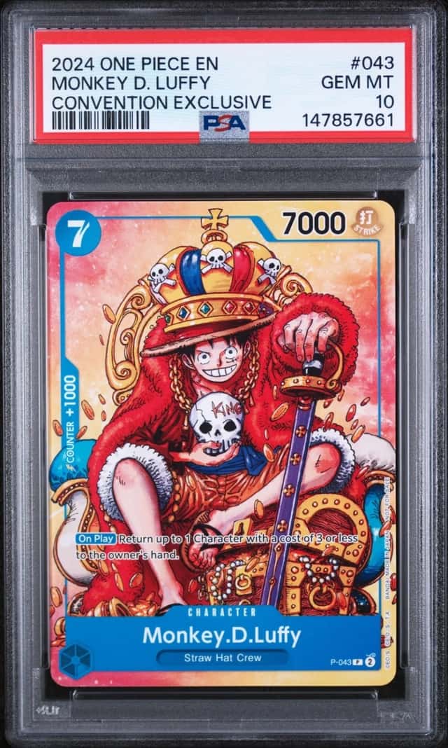 2024 ONE PIECE PROMOS CONVENTION EXCLUSIVE #043 MONKEY D. LUFFY PSA 10