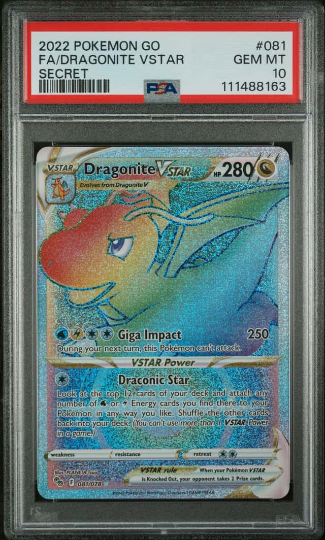 2022 Pokemon SWSH Pokemon GO Dragonite VST #081/078 PSA 10 GEM MINT GEM MINT