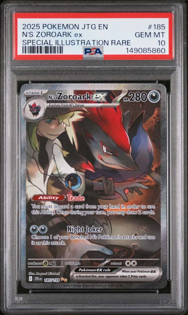 PSA 10 - Pokemon TCG - N's Zoroark ex SIR- 185/159 - Journey Together
