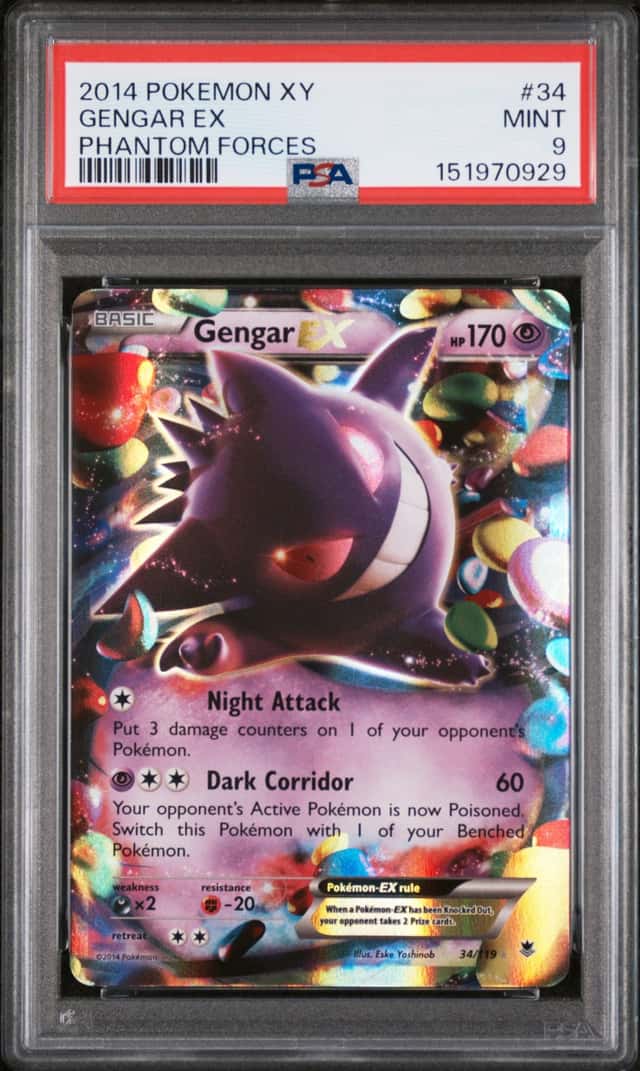 Gengar ex #34 XY Phantom Forces 2014 Pokemon PSA 9 151970929