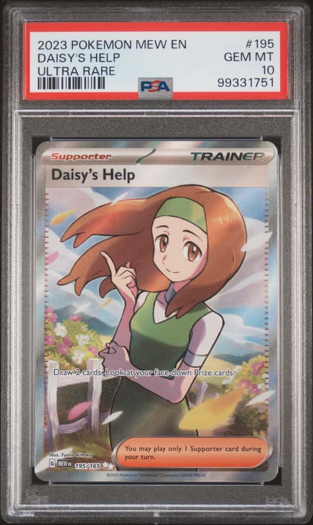 2023 Pokemon SV 151 Daisy's Help Ultra Rare #195/165 PSA 10 GEM MINT GEM MINT