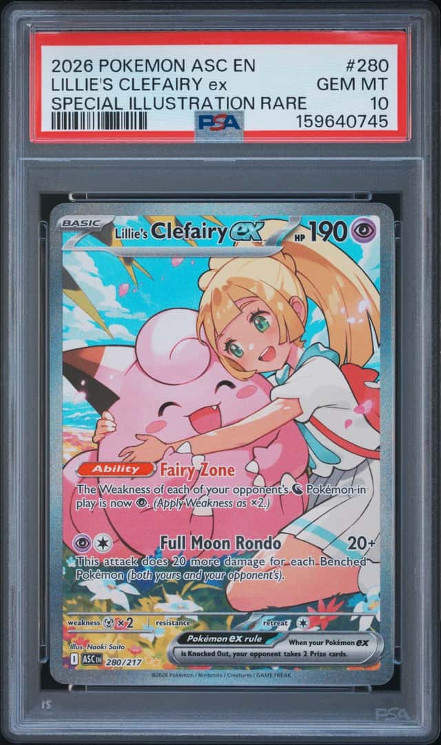 2026 Pokemon Lillie's Clefairy ex Special Illustration Rare #280/217 PSA 10 (A)