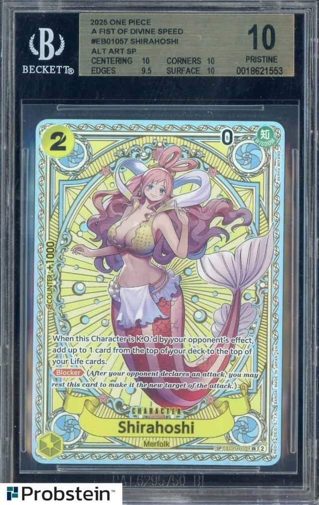 2025 One Piece A Fist of Divine Speed #EB01057 Shirahoshi Alt Art BGS 10