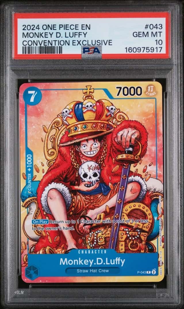 2024 ONE PIECE PROMOS CONVENTION EXCLUSIVE #043 MONKEY D. LUFFY PSA 10