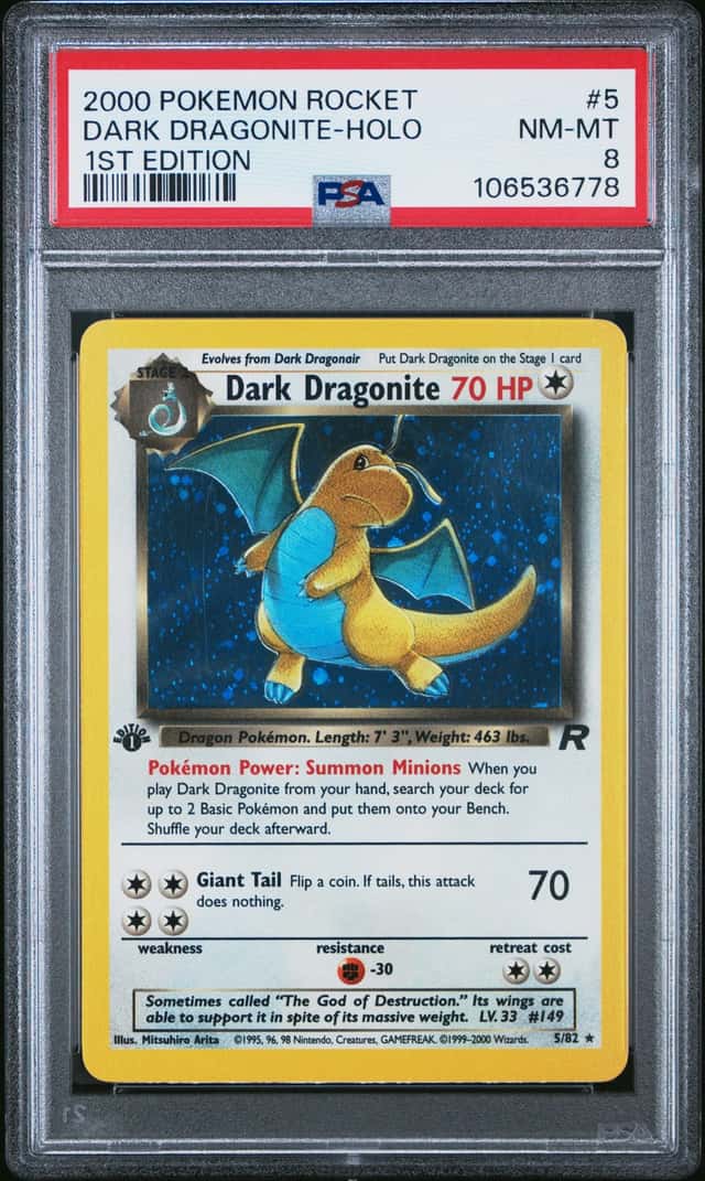 2000 Pokemon Team Rocket 1st Edition Holo Dark Dragonite #5