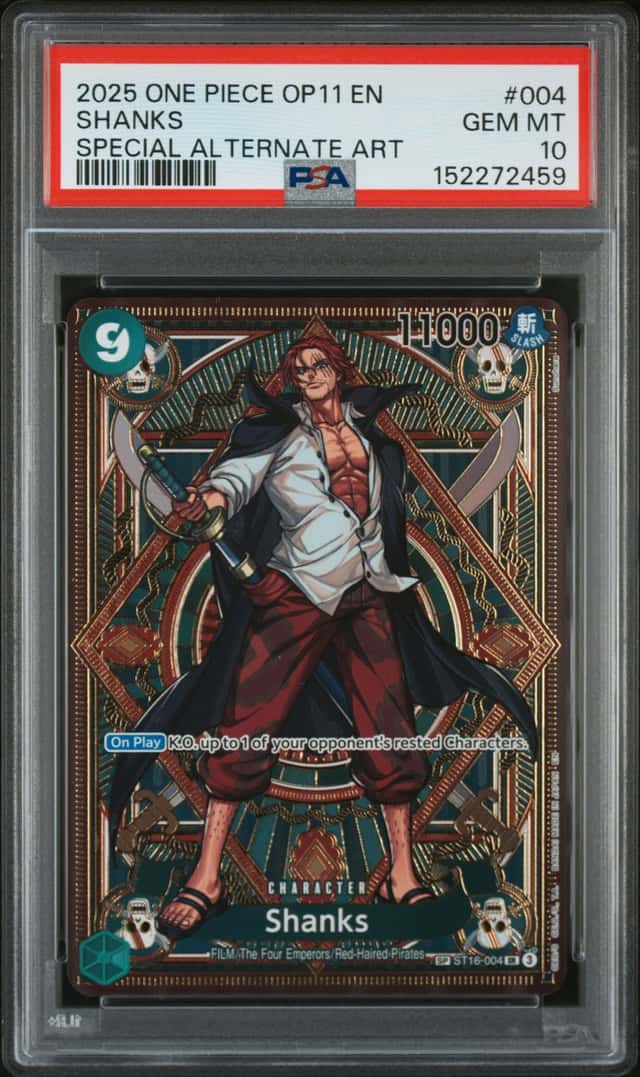 Namco One Piece CCG Shanks SP ST16-004 Foil Super Rare EN PSA 10