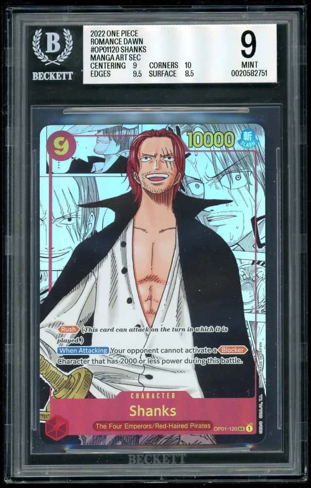 2022 One Piece Shanks MANGA ART SEC Romance Dawn BGS 9
