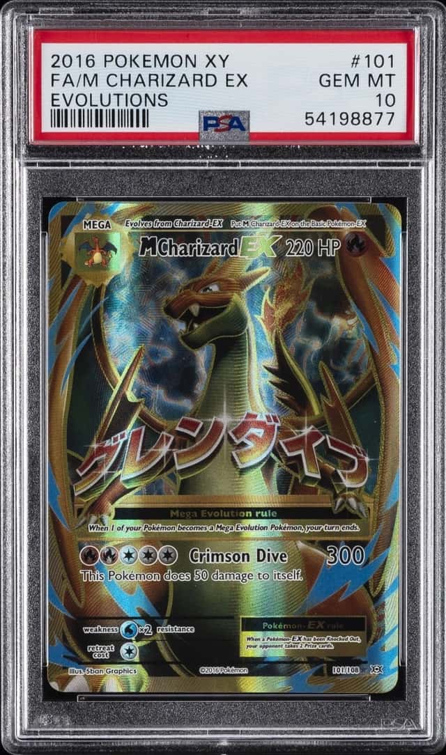 2016 POKEMON XY EVOLUTIONS #101 FULL ART/M CHARIZARD EX PSA 10