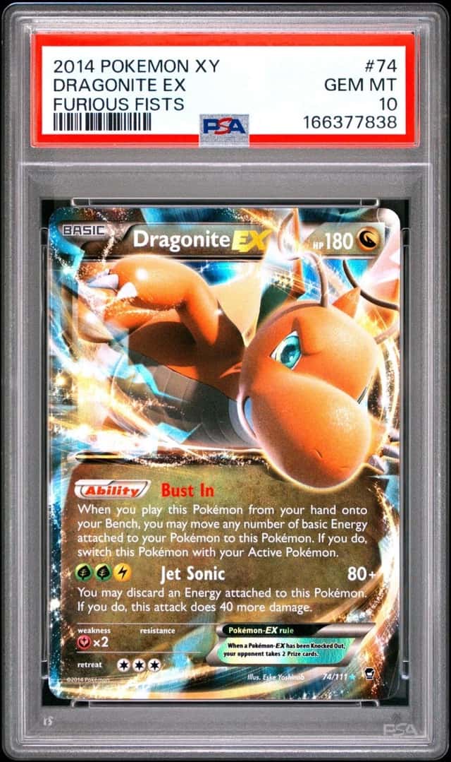 Pokemon Dragonite EX XY Furious Fists 74/111 PSA 10 Gem Mint