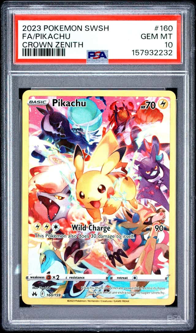 2023 Pokemon SWSH Crown Zenith 160 Pikachu Full Art PSA 10 Gem Mint