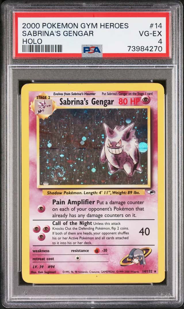 2000 Pokemon Gym Heroes 14 Sabrina's Gengar Holo PSA 4 - 73984270 - SWIRL