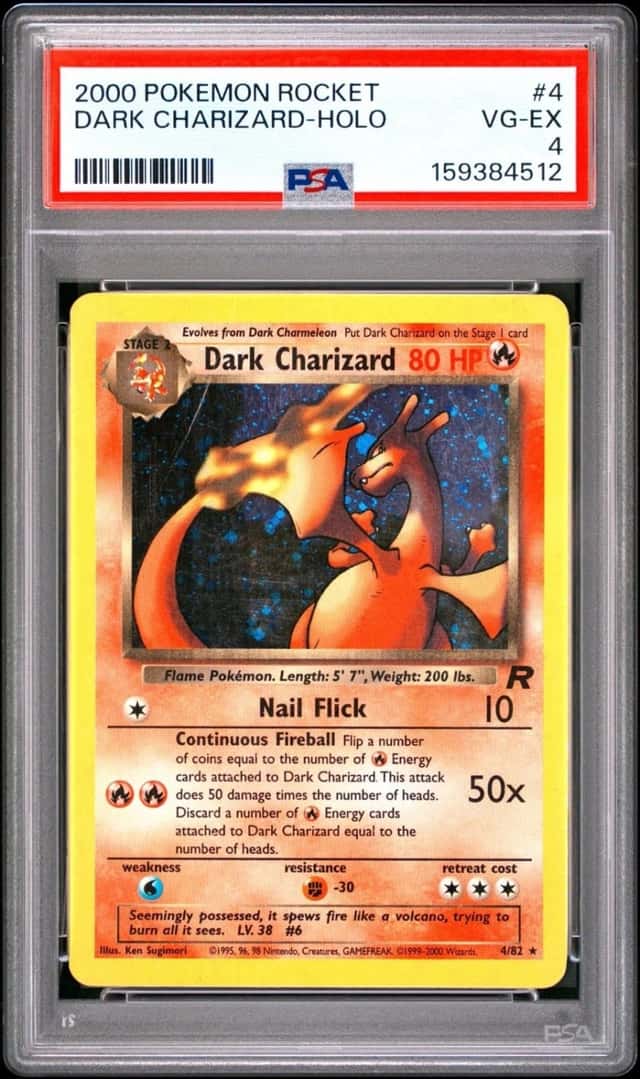 Pokemon Rocket Dark Charizard Holo #4 PSA 4 VG-EX