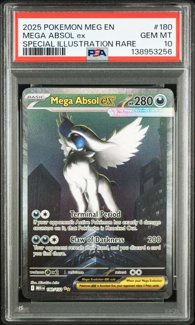2025 Pokemon MEGA ABSOL EX #180/132 Mega Evolution Special Illus. Rare PSA 10