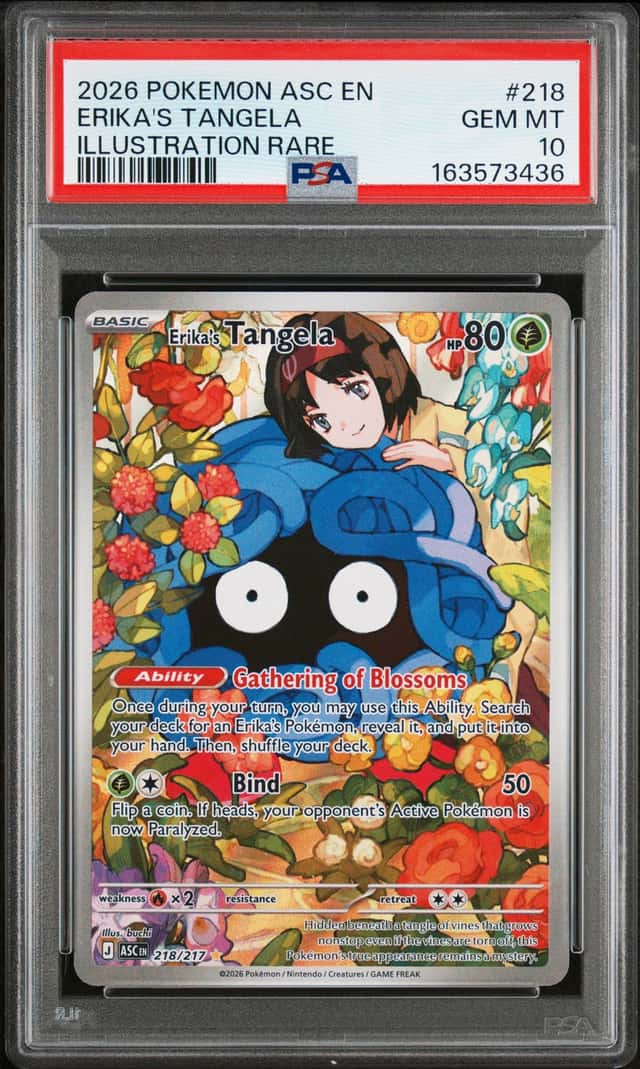 2026 Pokemon Ascended Heroes Erika's Tangela Illustration Rare #218/217 PSA 10