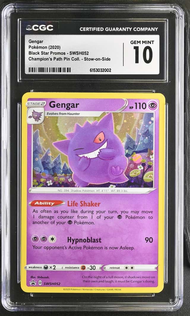 Pokemon SWSH Black Star Promos Gengar 2020 #SWSH052 CGC 10 GEM MINT (02)