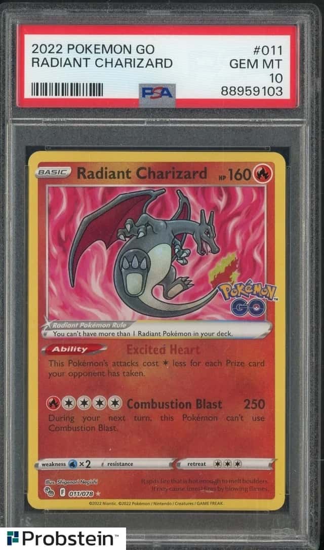 2020 Pokemon GO #011 Radiant Charizard PSA 10 GEM MINT