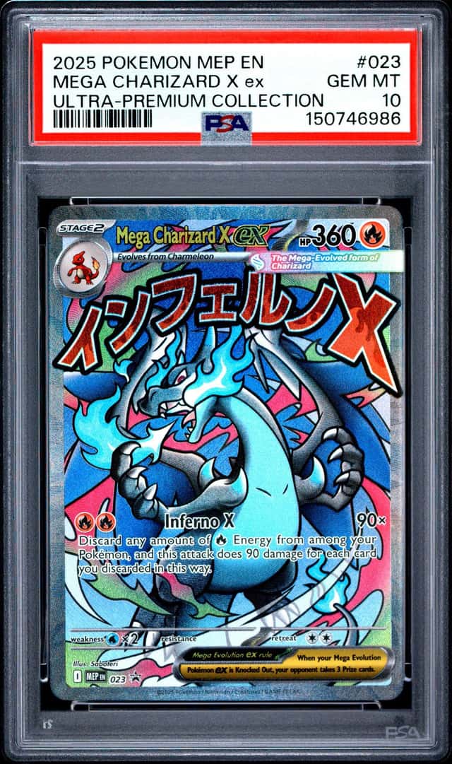 2025 POKEMON MEP PROMO ULTRA-PREMIUM COLLECTION #023 MEGA CHARIZARD X EX PSA 10