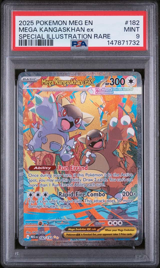 2025 POKEMON MEGA EVOLUTION KANGASKHAN EX SPECIAL ILLUSTRATION RARE PSA 9