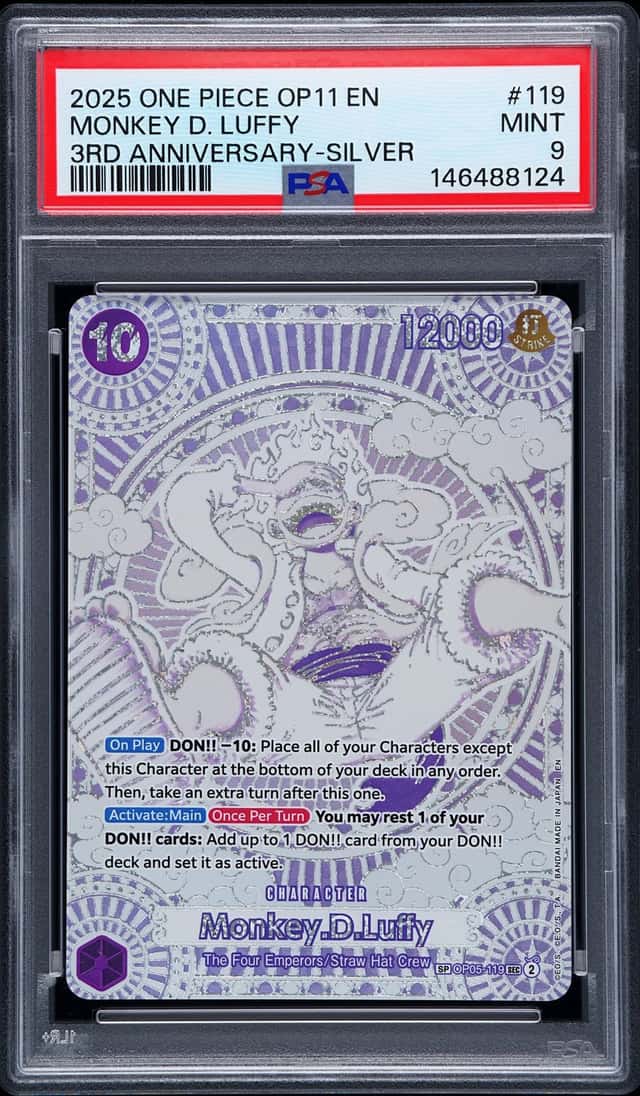 2025 One Piece A Fist of Divine Speed 3rd Anniversary Silver Monkey D. Luffy #OP05-119