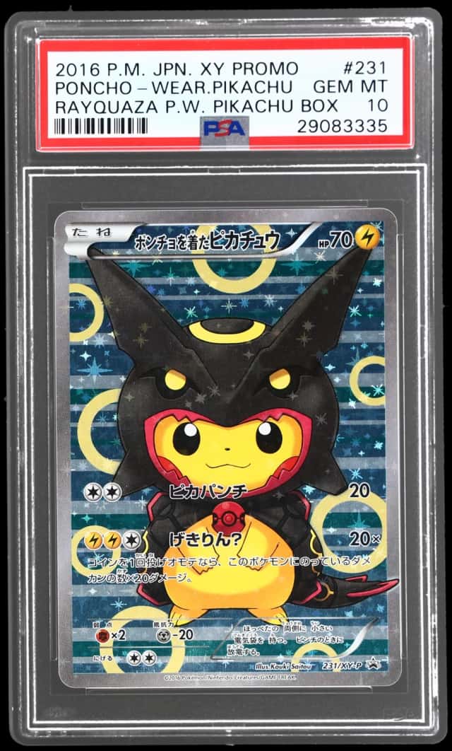 2016 Pokemon XY Rayquaza Special Box Promo Japanese Rayquaza Poncho Wearing Pikachu #231XYP