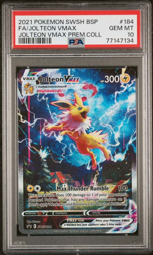 2021 Pokemon Sword and Shield Black Star Promo Premium Collection Jolteon Vmax #184