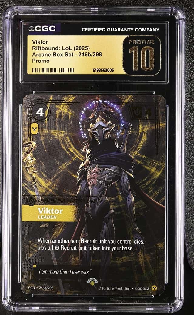 2025 Riftbound League Of Legends LoL Promo Arcane Box Set Viktor #246b CGC 10 PRISTINE