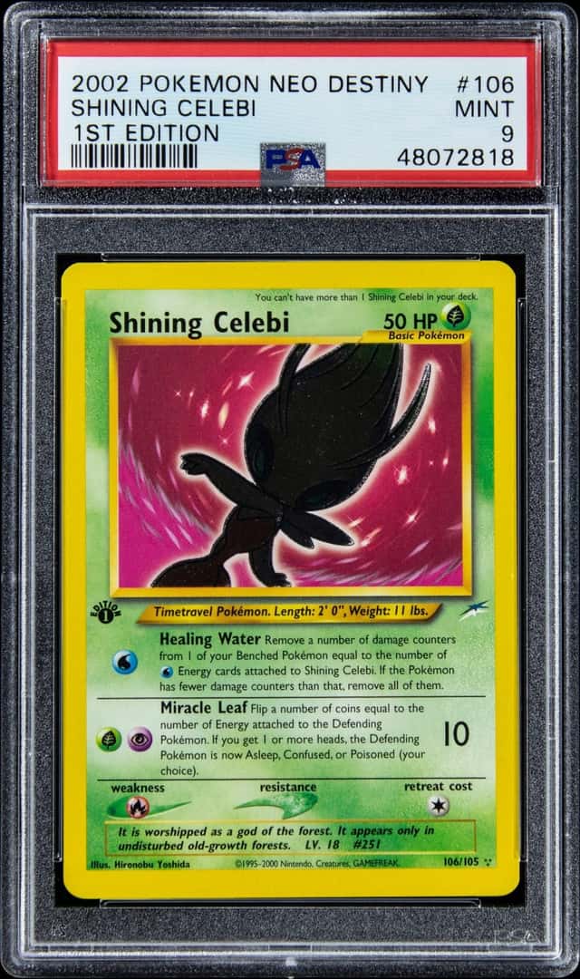 2002 Pokemon Neo Destiny 1st Edition #106 Shining Celebi - PSA MINT 9