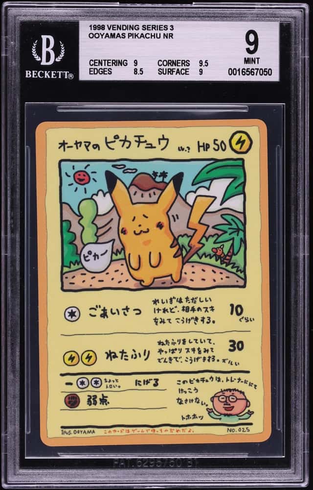 1998 Pokemon Japanese Vending Series 3 Ooyamas Pikachu #25 BGS 9 MINT