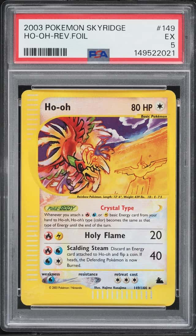 2003 Pokemon Skyridge Reverse Holo Ho-Oh #149 PSA 5 EX
