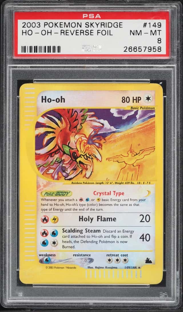 2003 Pokemon Skyridge Reverse Holo Ho-Oh #149 PSA 8 NM-MT