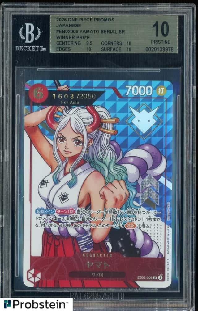 2026 One Piece Promos JPN EB02006 Yamato Serial Extra Grand Battle Winner BGS 10