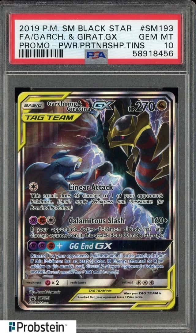 2019 Pokemon SM Black Star Promo #SM193 FA Garchomp & Giratina GX PSA 10 GEM MT