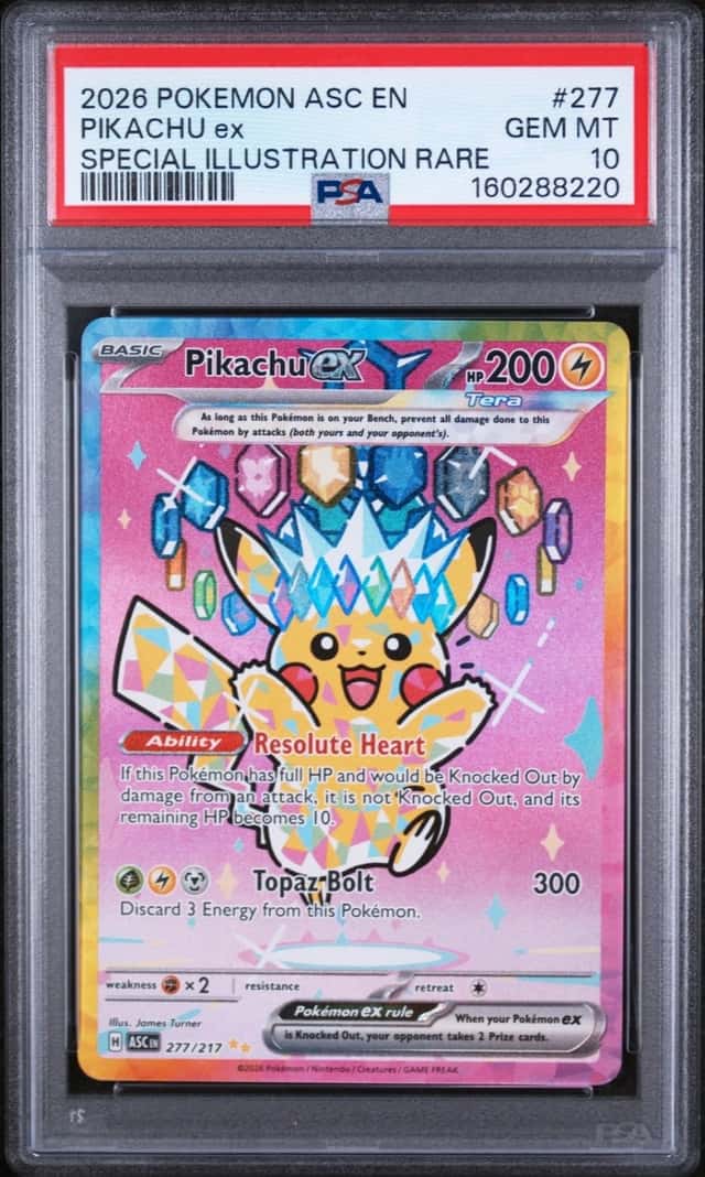 2026 POKEMON ASC EN-ASCENDED HEROES SPECIAL ILLUSTRATION RARE PIKACHU EX PSA 10