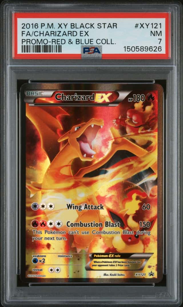 Charizard EX XY121 2016 Pokemon XY Black Star Promo Holo Card PSA 7