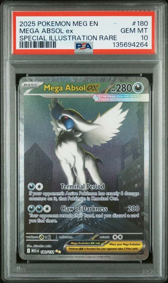 2025 POKEMON MEG EN-MEGA EVOLUTION #180 MEGA ABSOL EX PSA 10