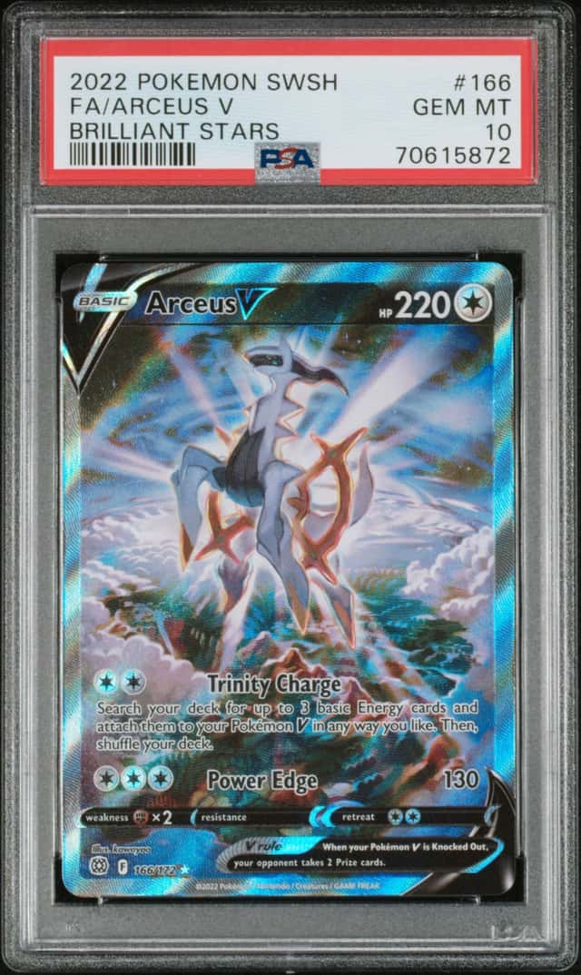 POKEMON FA/ARCEUS V 2022 SWORD & SHIELD BRILLIANT STARS #166 PSA 10