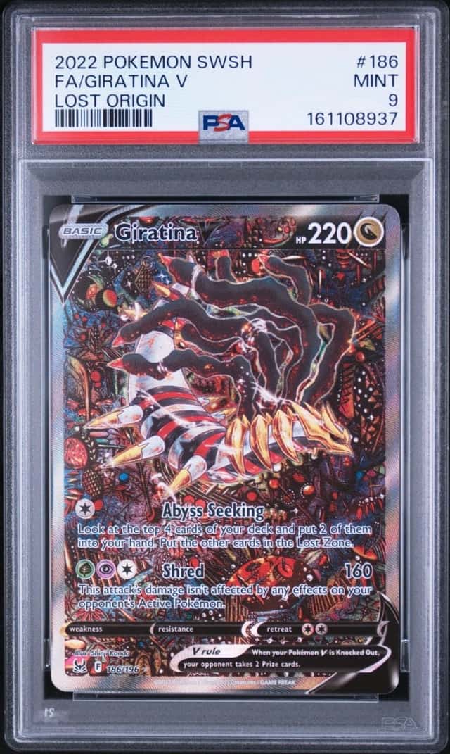 2022 POKEMON FA/GIRATINA V SWORD & SHIELD LOST ORIGIN #186 PSA 9