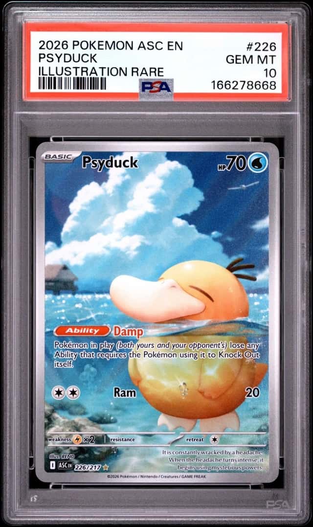 2026 POKEMON ASC EN-ASCENDED HEROES ILLUSTRATION RARE #226 PSYDUCK PSA 10