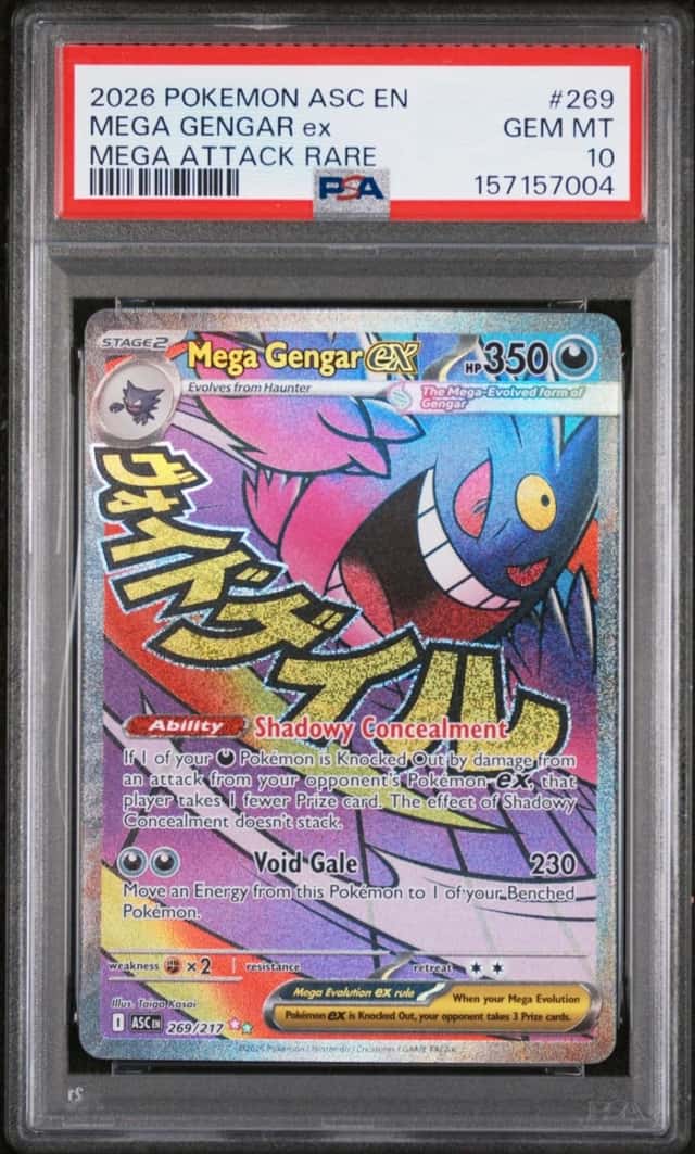2026 POKEMON ASC EN-ASCENDED HEROES MEGA ATTACK RARE #269 MEGA GENGAR EX PSA 10