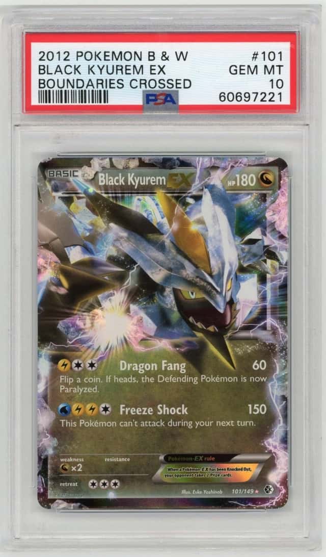 2012 POKEMON BLACK & WHITE BOUNDARIES CROSSED #101 BLACK KYUREM EX PSA 10