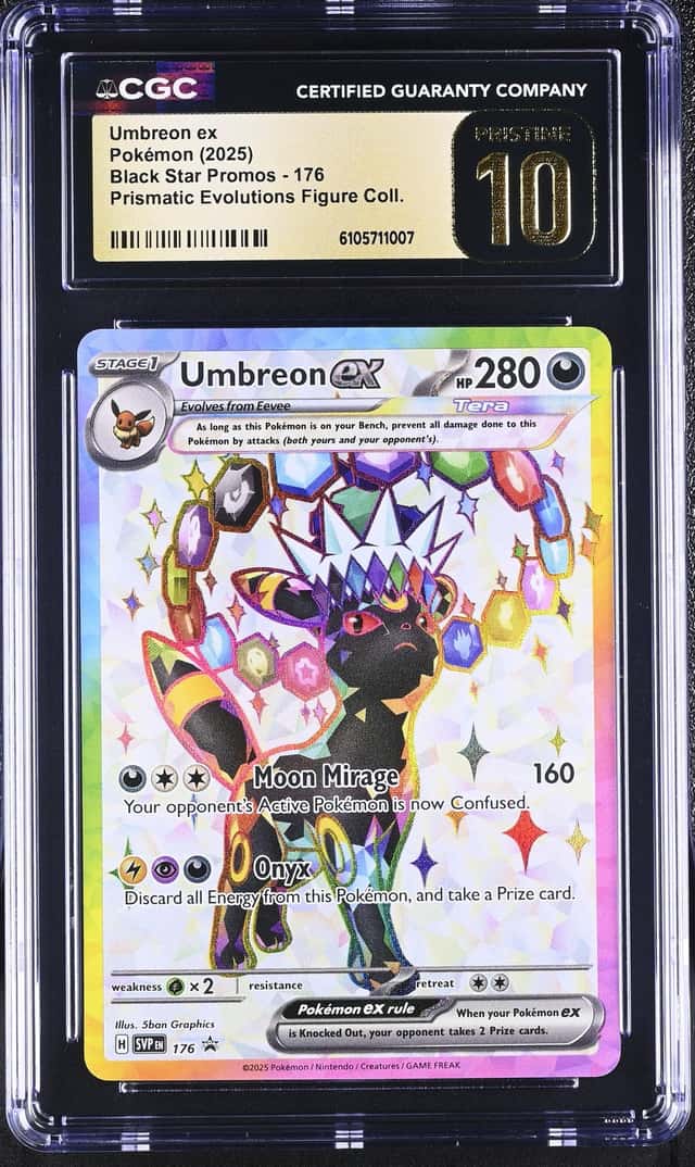 Pokémon TCG Umbreon EX Prismatic Evolutions 176 CGC Pristine 10