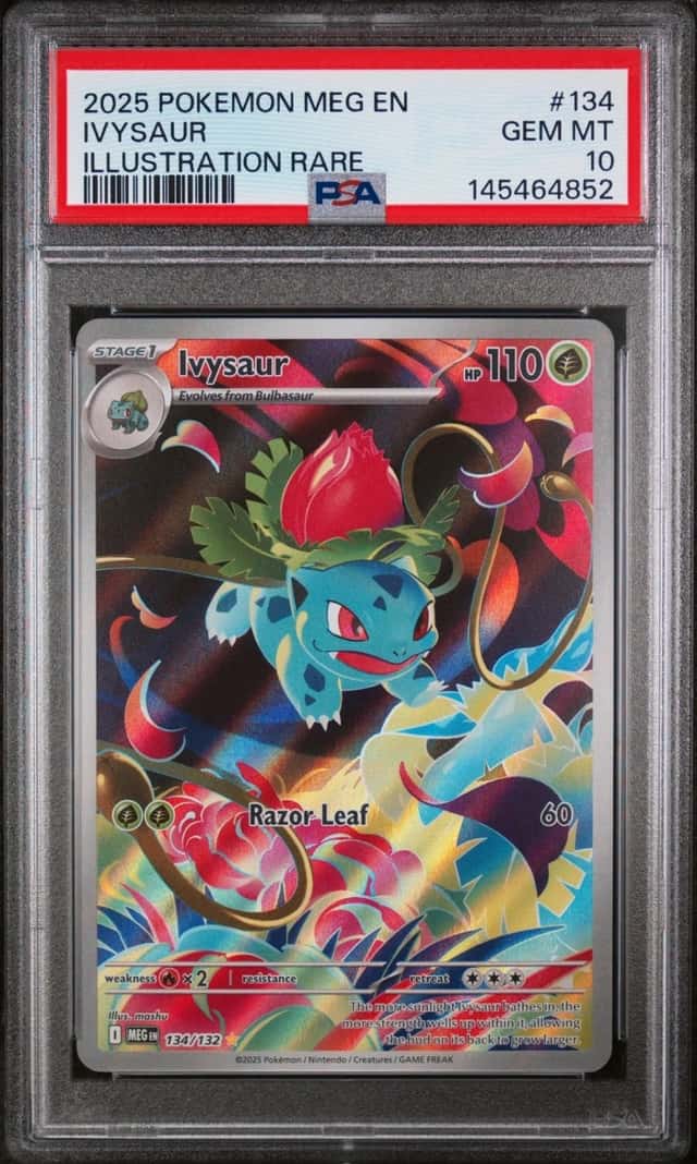 Pokemon Ivysaur Mega Evolution 134/132 Illustration Rare PSA 10 Gem Mint